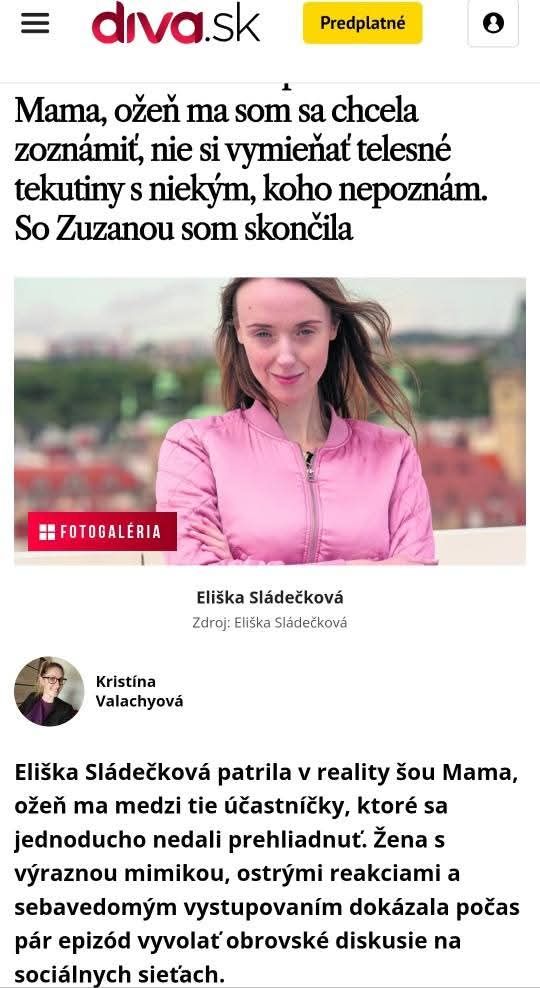 Moc děkuji Ženský magazín Diva.sk  za tento článek. 🫶🍀Moje jediná reakce na celou show. Zbytek si přečtěte přímo v článku. [ https://diva.aktuality.sk/clanok/28UcfkF/eliska-v-rozhovore-uprimne-v-sou-mama-ozen-ma-som-sa-chcela-zoznamit-nie-si-vymienat-telesne-tekutiny-s-niekym-koho-nepoznam/ ] #mamaozenma #tvshow #eliskasladeckova #Elizabeth #ElizabethRayVictoria #sk