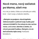 Velice děkuji za tento článek. 🫶[https://www.joj.sk/clanok/1203245-eliska-z-mama-ozen-ma-si-meni-meno-zacina-po-skandale-s-lukasom-novy-zivot] Mama, ožeň ma Televízia JOJ JOJ PLAY  #eliskasladeckova #tvjoj #mamaozenma #tvshow #Elizabeth #ElizabethRayVictoria