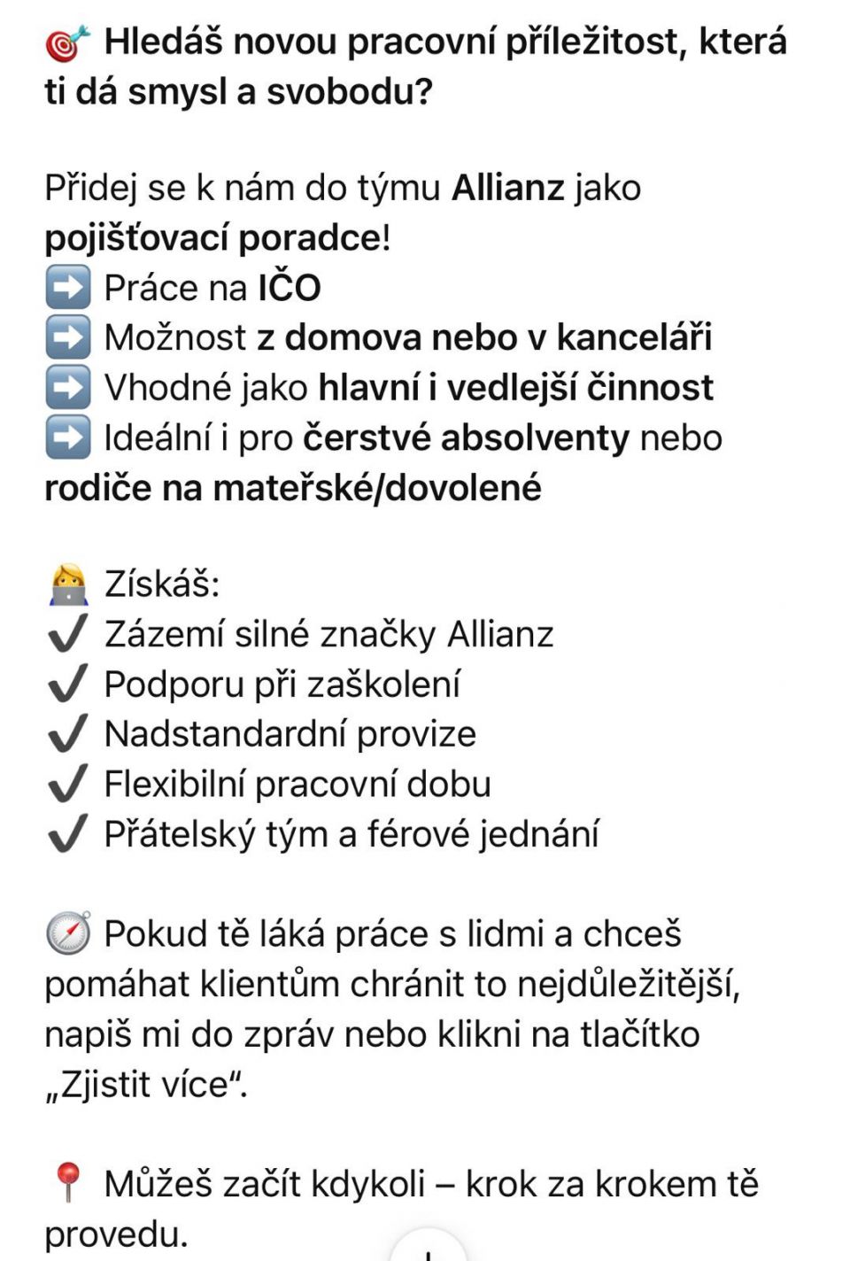 Hledáme kolegu do týmu, ať na hlavní, tak na vedlejší činnost. Možnost pracovat z domova nebo využít zázemí kanceláře. V případě zájmu volejte 732606370