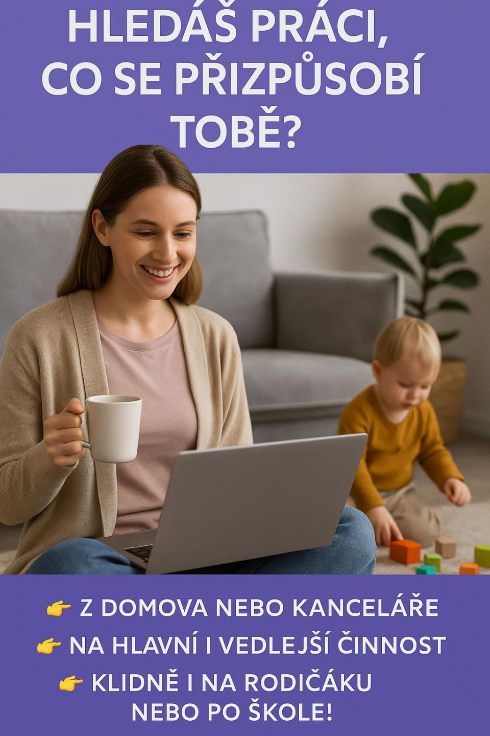 Hledáme kolegu do týmu, ať na hlavní, tak na vedlejší činnost. Možnost pracovat z domova nebo využít zázemí kanceláře. V případě zájmu volejte 732606370